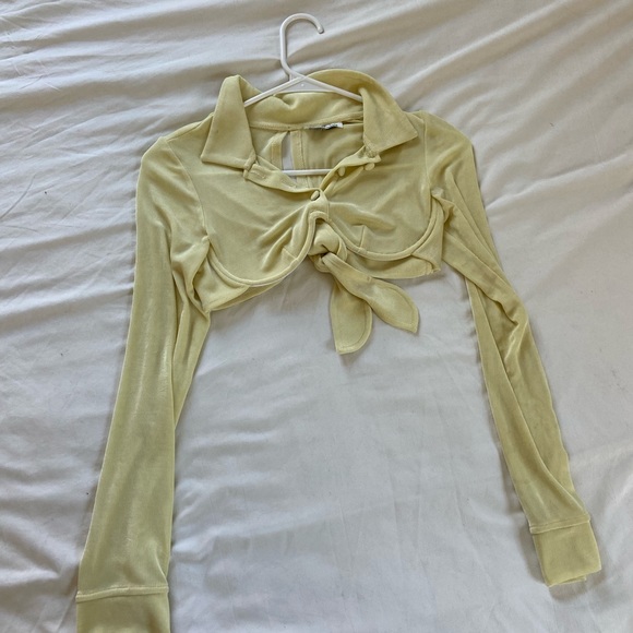 Mirror Palais Tops - Mirror Palais yellow underwire polo